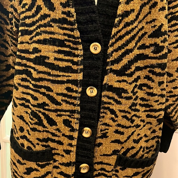 Vintage Kookai tiger print cardigan - Picture 2 of 5